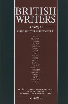 British Writers, Retrospective Supplement 3 (British Writers Retrospective Supplement)