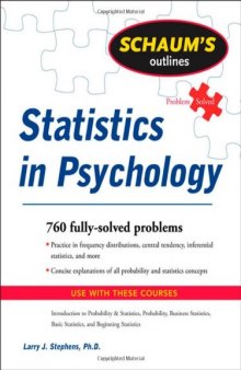 Schaum's Outlines: Statistics in Psychology (Schaum's Outline Series)