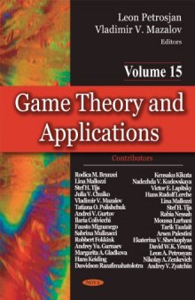 15 Game Theory and Applications, Volume 15