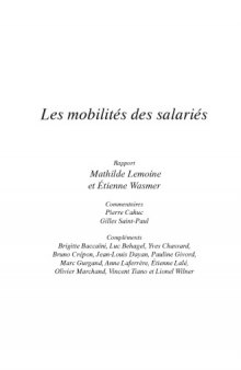 Les mobilites des salaries (CAE n.90)