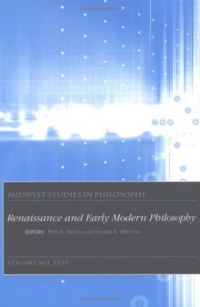 Renaissance and Early Modern Philosophy: Midwest Studies in Philosophy