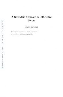 A geometric approach to differential forms
