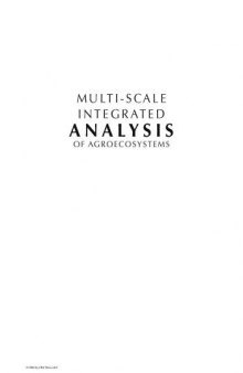 Multi-Scale Integrated Analysis of Agroecosystems (Advances in Agroecology)