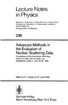 Advanced Methods in the Evaluation of Nuclear Scattering Data