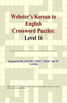 Webster's Korean to English Crossword Puzzles: Level 16