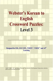 Webster's Korean to English Crossword Puzzles: Level 3