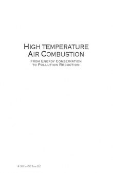 High Temperature Air Combustion : From Energy Conservation to Pollution Reduction