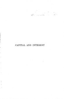 Capital and Interest - A Critical History of Economic Theory