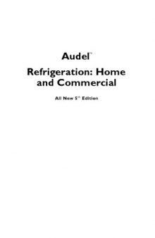 Refrigeration: home and commercial