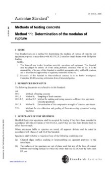 Methods of testing concrete: Determination of the modulus of rupture