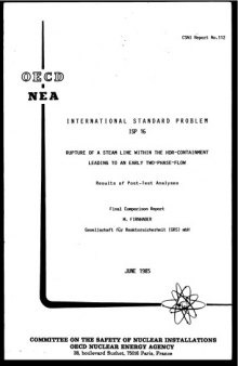 Rupture of a Steam Line Within HDR Vol 1 (csni85-112-vol1)