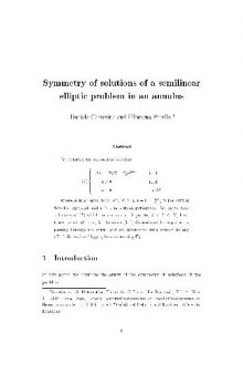 Symmetry of solutions of a semilinear elliptic problem in an annulus