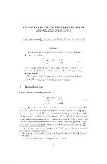 Symmetry results for perturbed problems and related questions