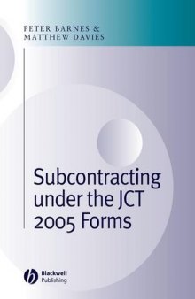 Sub-Contracting under the JCT 2005 Forms