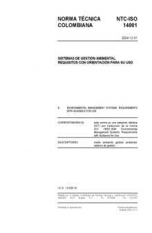 NTC ISO 14001, Sistemas de gestión ambiental