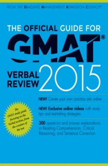 The Official Guide for GMAT Verbal Review 2015