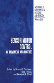 Sensorimotor Control of Movement and Posture