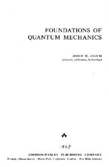 Foundations of Quantum Mechanics 