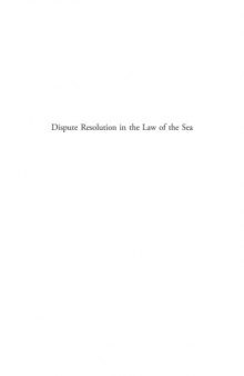 Dispute resolution in the law of the sea