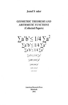 Geometric Theorems and Arithmetic Functions [coll. papers]