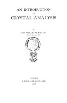 An Introduction to Crystal Analysis