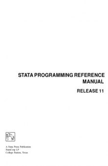 Stata Programming Reference Manual-Release 11