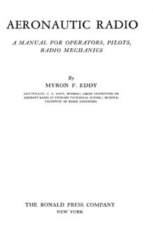 Aeronautic radio;: A manual for operators, pilots, radio mechanics,