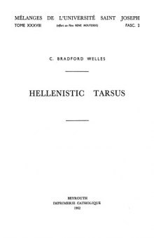 Hellenistic Tarsus