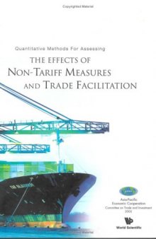 Quantitative Methods For Assessing the Effects of Non-tariff Measures And Trade Facilitation