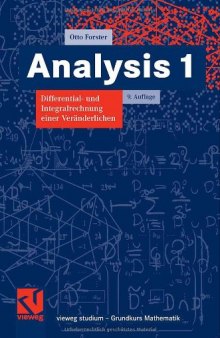 Analysis 1. Differential- und Integralrechnung einer Veranderlichen