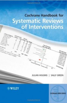Cochrane Handbook for Systematic Reviews of Interventions (Wiley Cochrane SeriesA A )