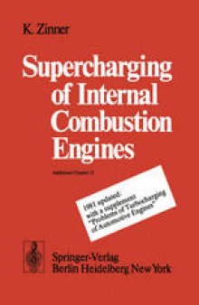 Supercharging of Internal Combustion Engines: Additional Chapter 12