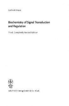 Biochemistry of Signal Transduction and Regulation