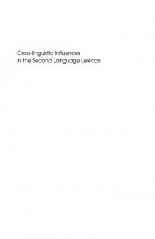 Cross-linguistic Influences in the Second Language Lexicon (Second Language Acquisition)