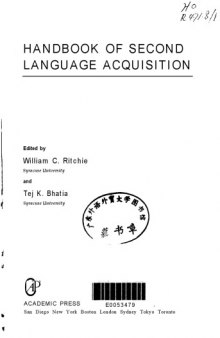 Handbook of Second Language Acquisition