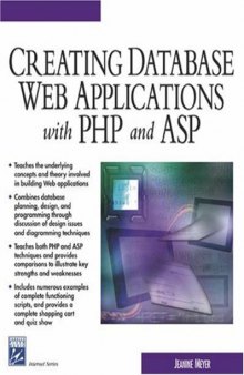 Creating Database Web Applications with PHP and ASP