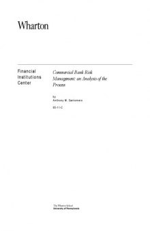 Commercial Bank Risk Management: An Analysis of the Process