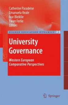 University Governance: Western European Comparative Perspectives (Higher Education Dynamics)  