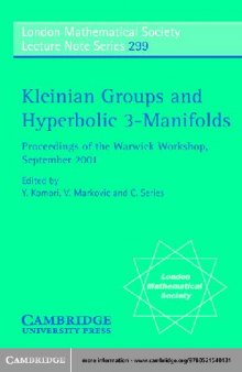 Kleinian groups and hyperbolic 3-manifolds