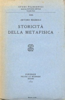 Storicità della metafisica