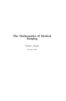 The Mathematics of Medical Imaging