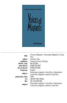 Voices of migrants: rural-urban migration in Costa Rica