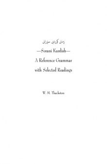 Kurmanji Kurdish : a reference grammar with selected readings