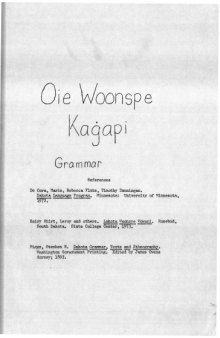 Oie Woonspe Kaġapi Grammar