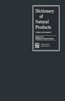 Dictionary of Natural Products: Third Supplement