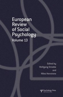 [Journal] Special Issues of the European Review of Social Psychology, Vol 13