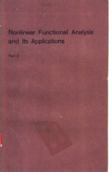 Nonlinear Functional Analysis and Its Applications/Part 2 (Proceedings of Symposia in Pure Mathematics, Volume 45)