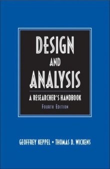 Design and Analysis: A Researcher's Handbook