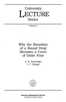 Why the Boundary of a Round Drop Becomes a Curve of Order Four