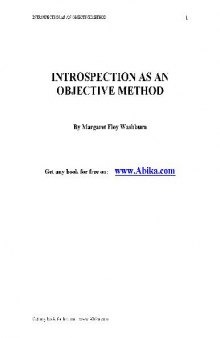 introspection as an objective method